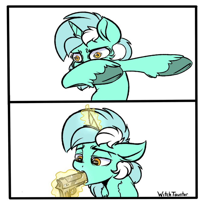 Don't leave! Just dab on the haters <3 My Little Pony, Lyra Heartstrings, Semi-grimdark, Ponyart, Dab, Witchtaunter