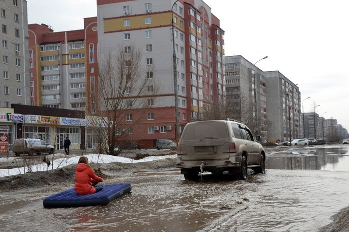 Soon on all roads in the country - Izhevsk, Потоп, Spring, Humor