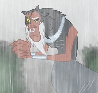 Nothing unusual. It's just that Tirek chose a fork in the eye and became depressed. No, well, what do you want from him? - My, Tirek, Depression, Rain, Sadness, My little pony