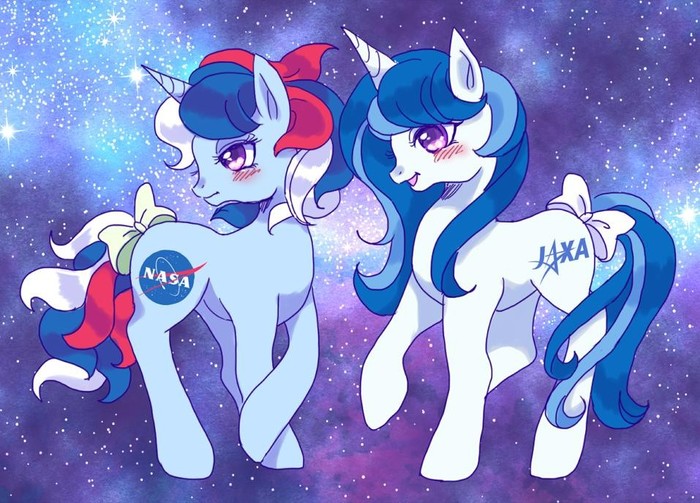 Научно-космические пони - My Little Pony, PonyArt, Original Character, NASA, Jaxa