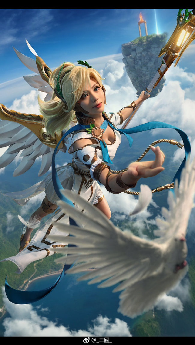 Overwatch Cosplay - Angel, Goddess of Victory - Cosplay, Overwatch, Blizzard, Asian, Games, Computer games, The photo, Photoshop master, Longpost
