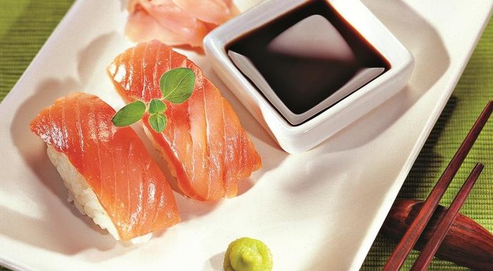 Nigiri sushi with salted salmon - Sushi, , Recipe, , , A fish