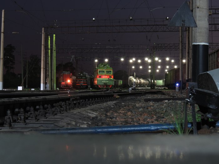 At the evening stop - My, Locomotive, Railway, Station, Yudino, tu-tu