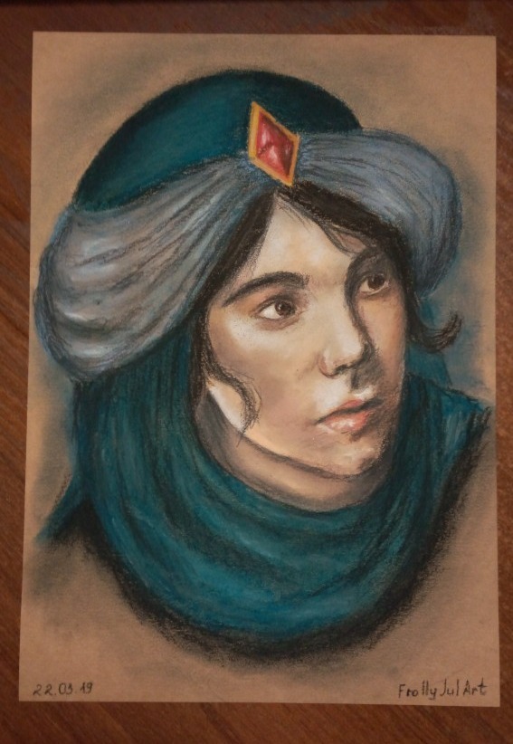 Mozenrath (Aladdin) - My, Aladdin, Walt disney company, Mozenrath, Mozenrath, Art, Dry pastel, Realism