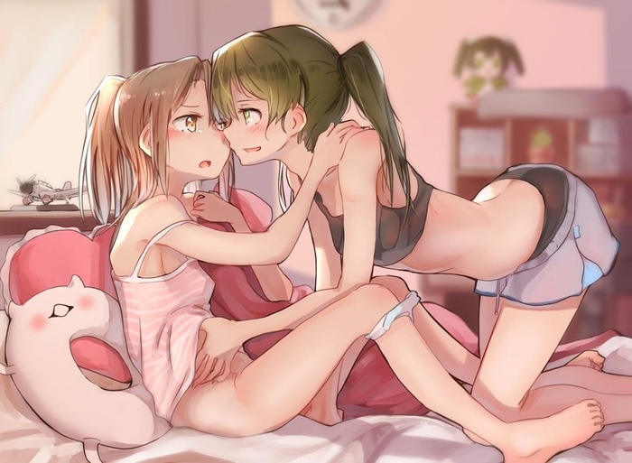 Zuihou & Zuikaku - NSFW, Kantai Collection, Zuihou, Zuikaku, Yuri, Anime Art, Аниме, Арт