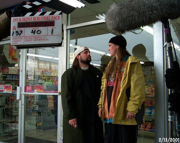 Photos from the set and interesting facts for the film Jay and Silent Bob Strike Back 2001. - Kevin Smith, Jason Mews, Shannon Elizabeth, Celebrities, Jay and Silent Bob, Photos from filming, Interesting, Longpost