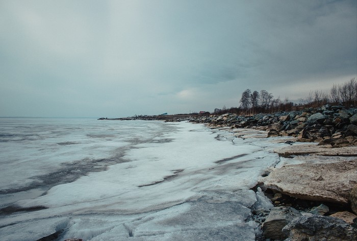 Обское водохранилище. Архив. - Моё, Обское водохранилище, Водохранилище, Обь, Небо, Снег, Осень