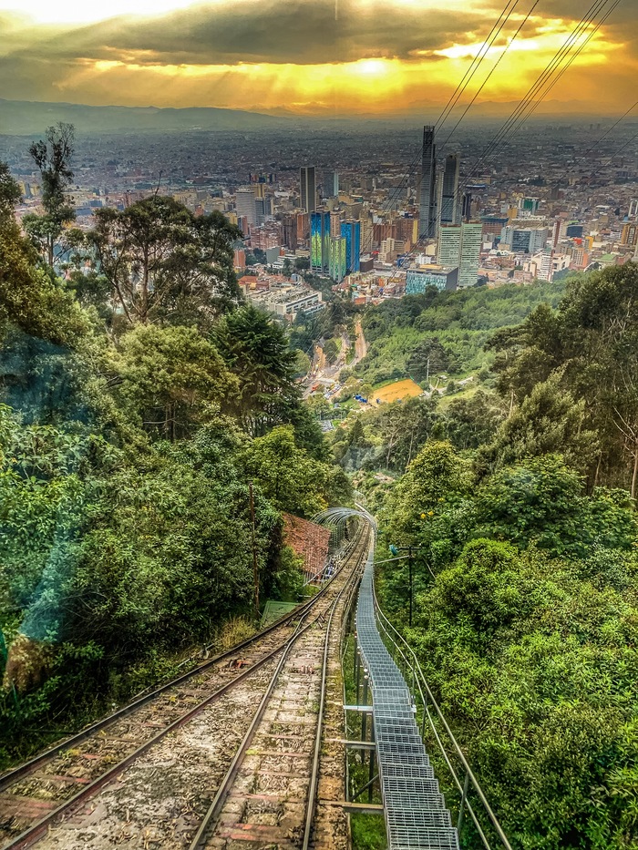View from the funicular to the city of Bogota, Colombia - My, Bogota, Colombia, The photo, Railway