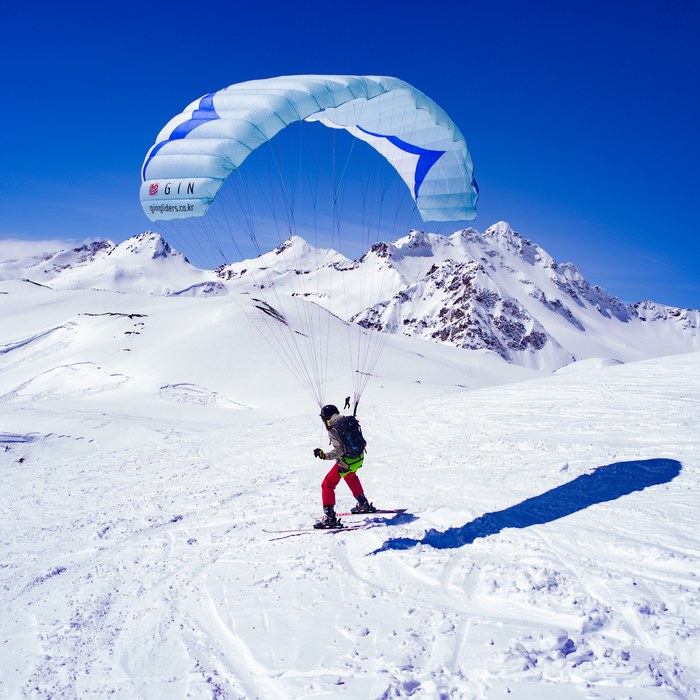 Fresh adrenaline - My, The mountains, Speedriding, Elbrus, Skiing