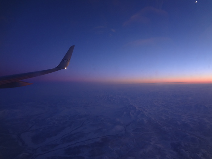 Where the night is born - Airplane, My, The photo, polar night, North