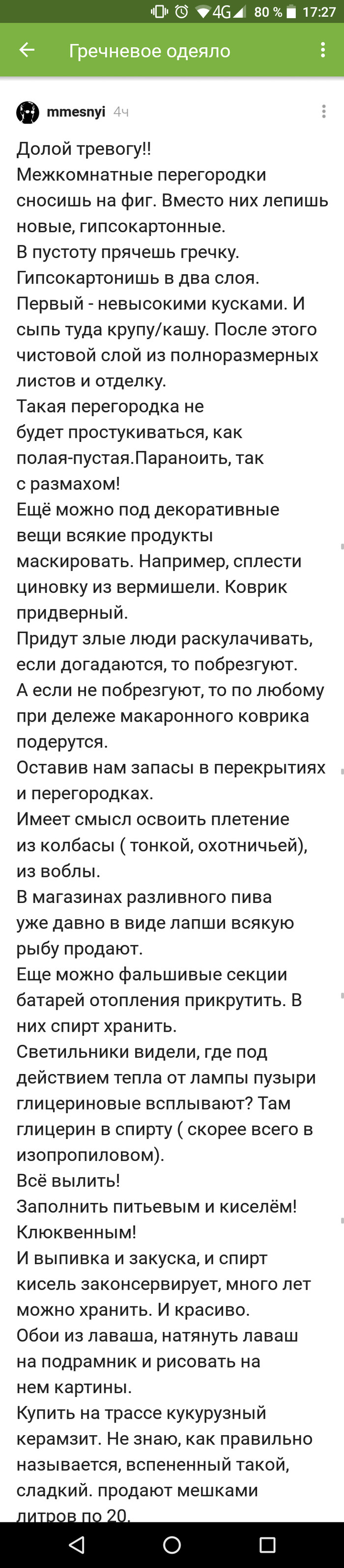 Фуд-ремонт - Скриншот, Комментарии на Пикабу, Длиннопост, Длиннотекст, Ремонт, Запас