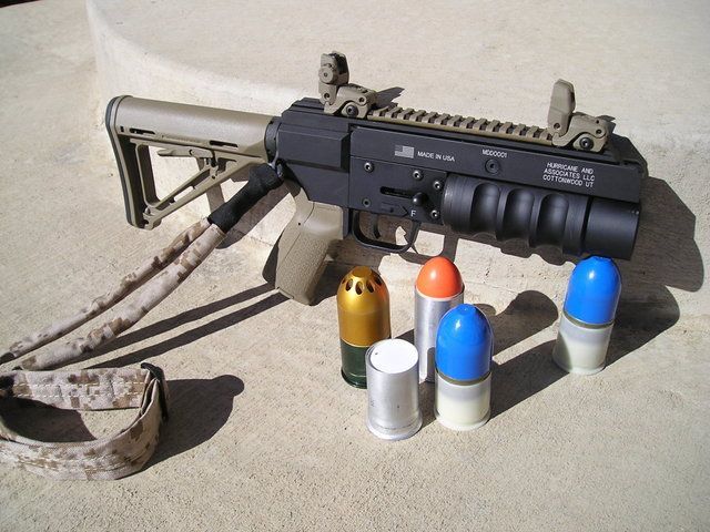 Guarded grenade launcher. - Grenade launcher, USA, Shooting, Weapon, Video, Longpost