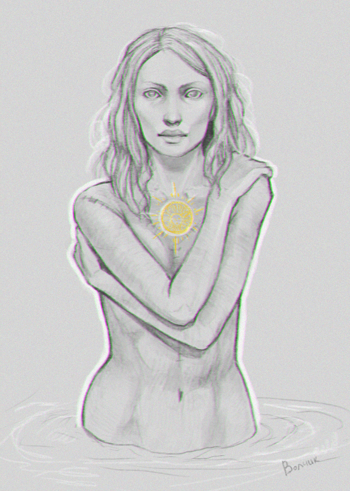 Laura Moon - My, Art, American gods, Neil Gaiman, Emily Browning, Serials, Girls, Drawing, Digital drawing