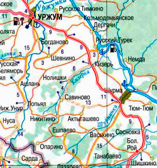 Уржум гугл карта
