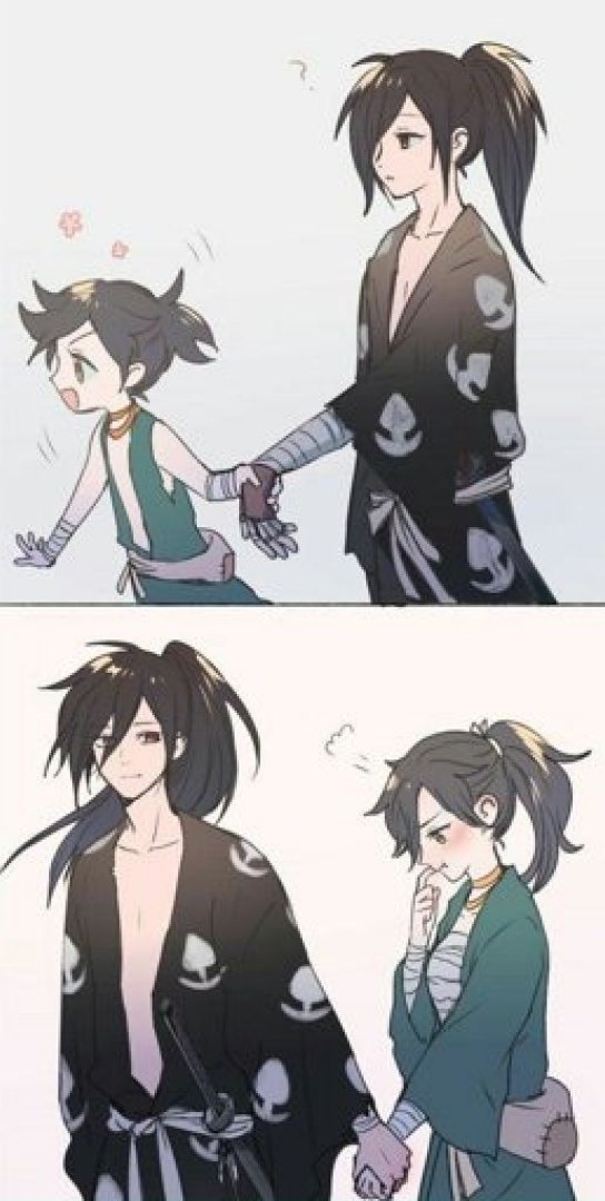 Years pass and oni-chan turns out to be shimai=chan - Dororo, Anime art, Manga, Anime