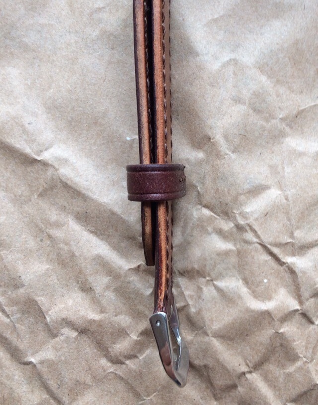 My first watch strap. - My, Strap, Handmade, Leather, Longpost