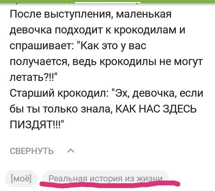 Показалось. - Моё, Показалось, Крокодил, Реальная история из жизни, Крокодилы