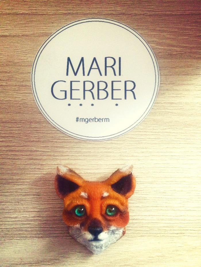 Brooch Fox. In stock. 250 R - My, Mgerberm, Fox, Brooch