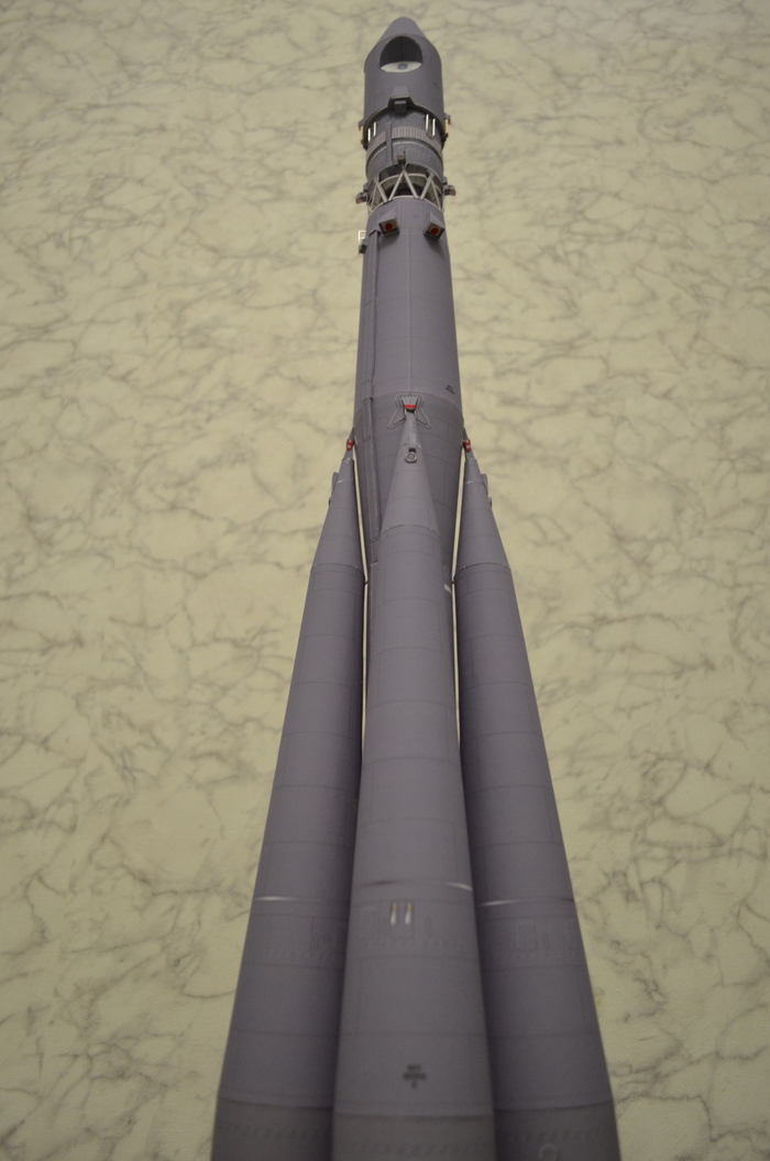 Launch vehicle Vostok - My, Space, Yuri Gagarin, East, Papercraft, Needlework without process, With your own hands, Paper modeling, Cosmonautics Day, Longpost
