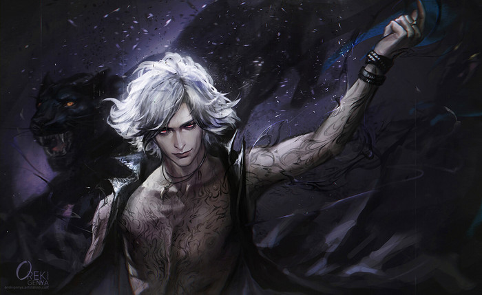 DMC5 V - Art, Drawing, Devil may cry 5, Oreki genya, 