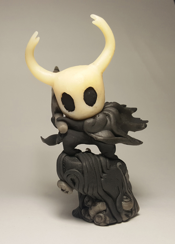 Hollow Knight figurine. - My, Figurine, Hollow knight, Polymer clay, Needlework without process, Longpost, Games, Figurines
