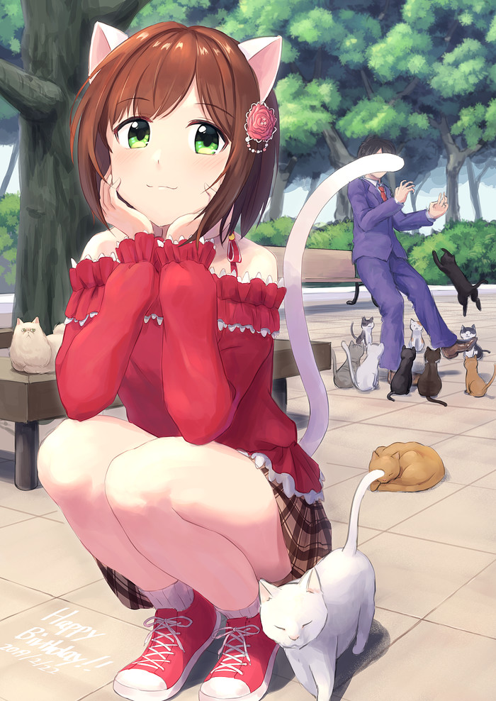 Art Furry Attack - Anime art, Animal ears, Anime, The idolmaster, Miku Maekawa