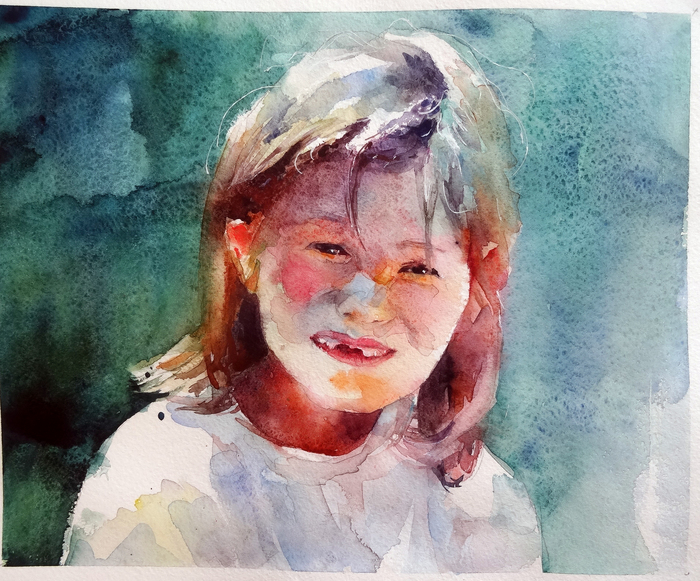 watercolor - My, Portrait, Watercolor, Art, Painting, Painting, Drawing