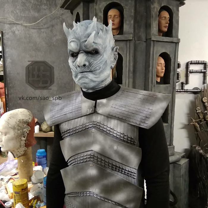King of the Night, make-up mask for 2 p.m. - My, Prop School, Game of Thrones, King of the night, Winter, Makeup, FX, Longpost