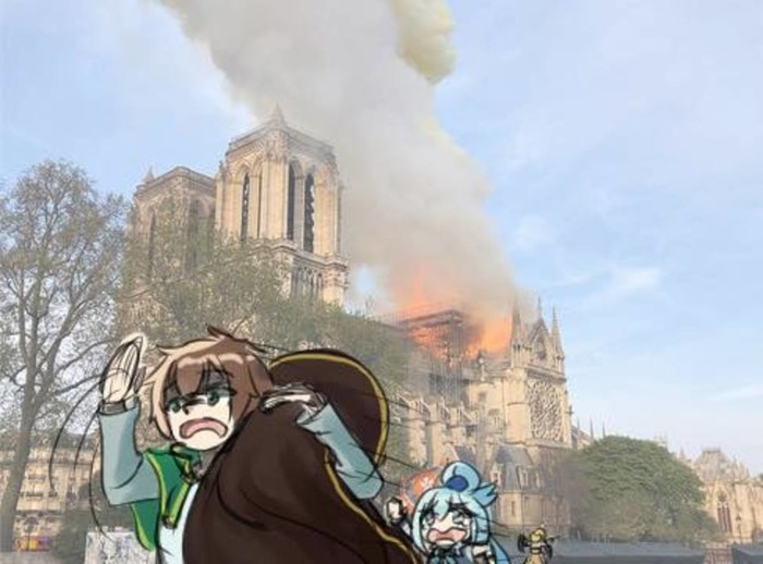 Explosion! - Anime Art, Аниме, Konosuba, Megumin, Satou Kazuma, Aqua, Darkness, Notre Dame De Paris