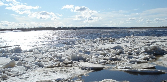 Ice drift on the Irtysh! - Irtysh, Omsk, Ice drift, Spring