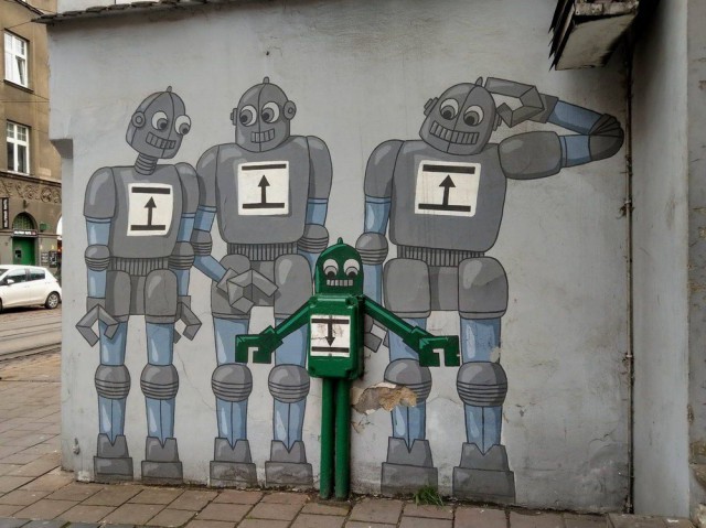 Robots - Street art, Robot