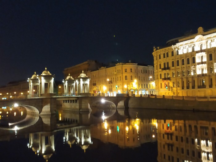 Night Peter - Saint Petersburg, Bridge, Poor quality, The photo