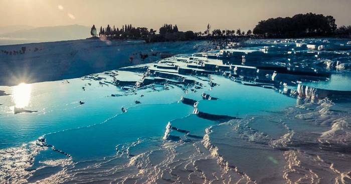 The cotton castle of Pamukkale in Turkey. - Pamukkale, Limestone, Turkey, Nature, Longpost