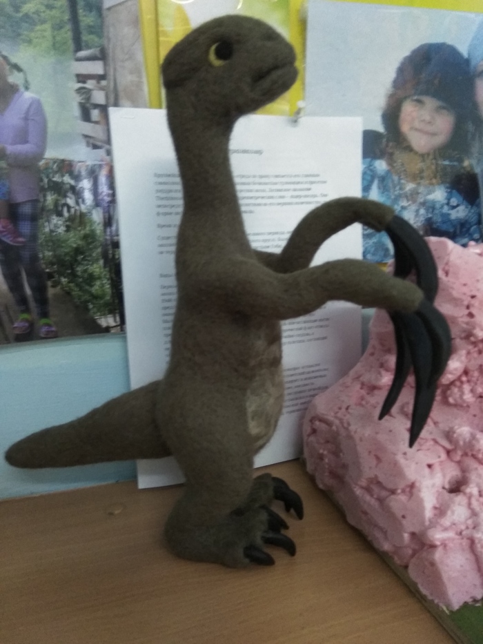 Therizinosaurus - My, Dry felting, Sculpture, Wool toy