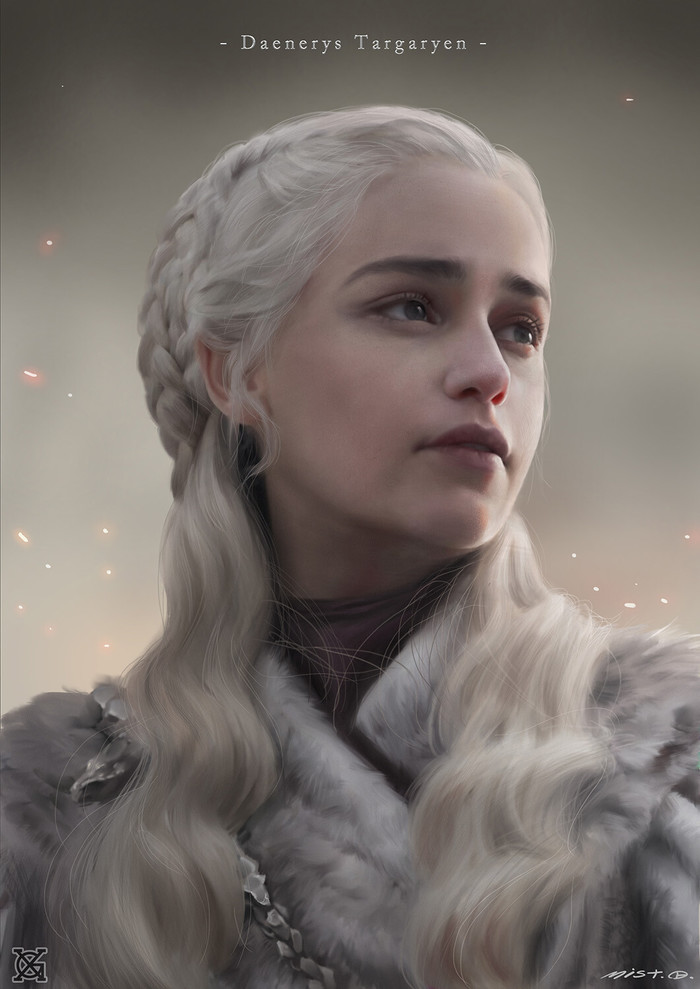 Dany - Daenerys Targaryen, Game of Thrones, Art, Drawing, Mist XG