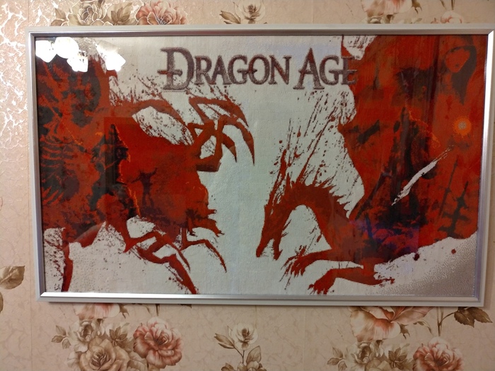 My girlfriend's hobby is cross stitch - My, Embroidery, Floss, Games, Dragon age, Handmade, beauty, Thread, Painting, Longpost