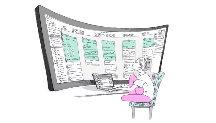 «На мониторе 21:9 спокойно помещаются восемь мобильных макетов в ряд». Тест-драйв ультраширокого монитора от дизайнера Длиннопост