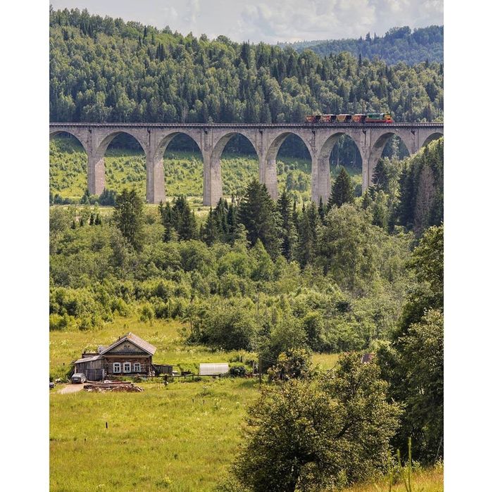 Viaduct near the village of Pudlingovy. Sverdlovsk region - Middle Ural, Sverdlovsk region, Tourism, The photo, Nature, Landscape, Viaduct, Russian Railways, Longpost