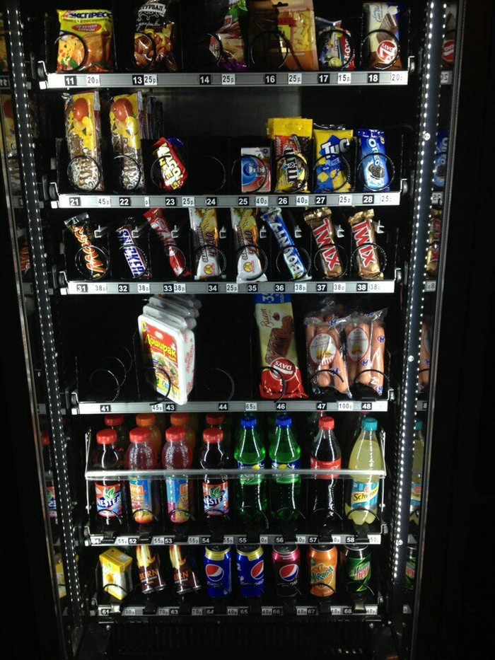 Vending machine in the hostel - My, Vending machine, Student body, Sausages, Students