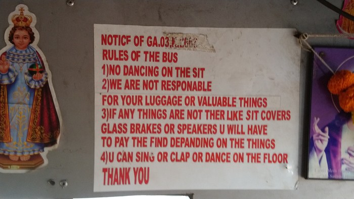 Indian bus rules - My, India, Goa