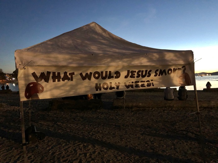 What would Jesus smoke? Holy fool! - My, Religion, Liberty, Beach, Canada, Marijuana