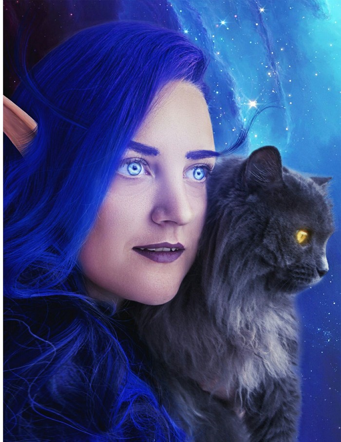 Photoshop master - My, It Was-It Was, Photoshop, Abyss Elves, World of warcraft, cat