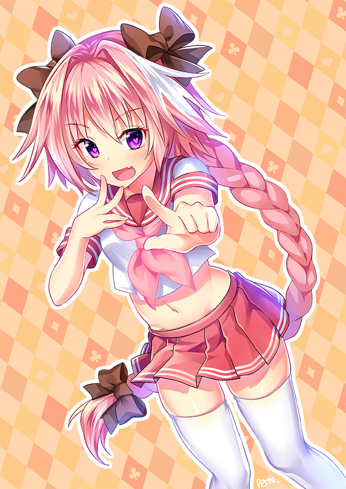 Astolfo - Its a trap!, Anime, Anime art, Astolfo, Fate apocrypha, Fate, Anime trap, Seifuku