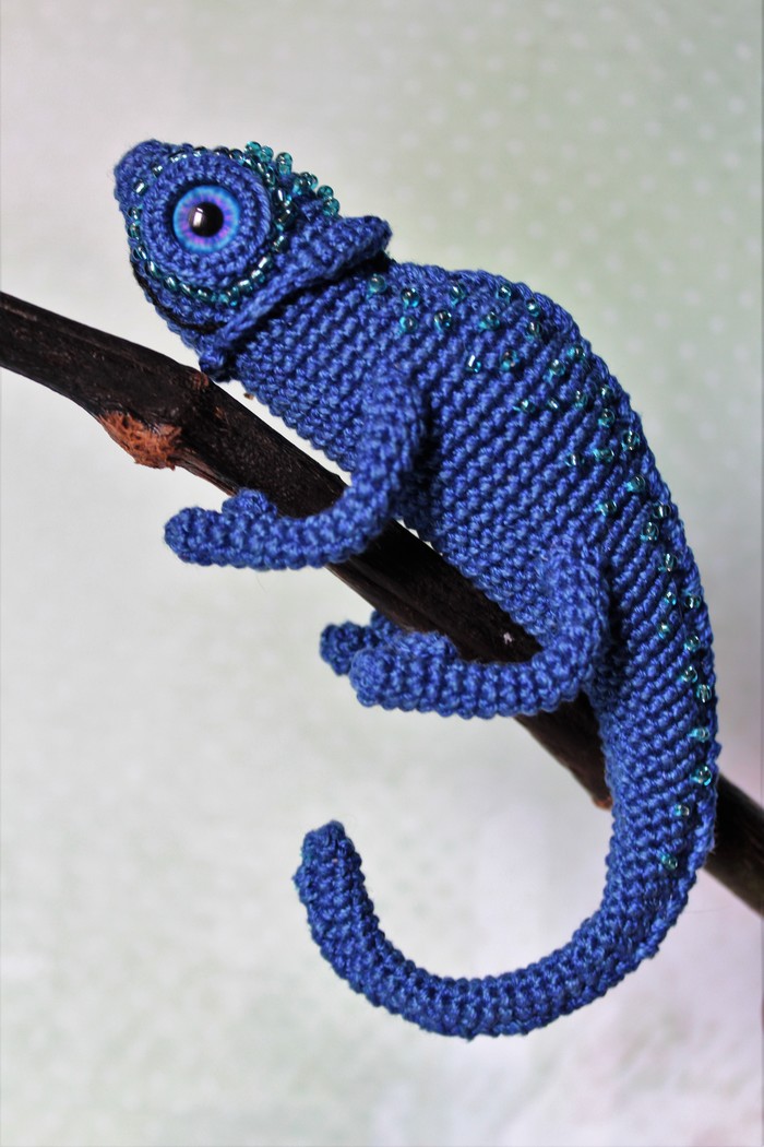 Chameleon - My, Chameleon, Toys, Amigurumi, Hobby, Reptiles, Knitted toys, Longpost