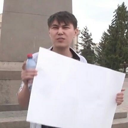 Democracy in my Kazakhstan - Constitution, Single picket, Kazakhstan, , Video, Police