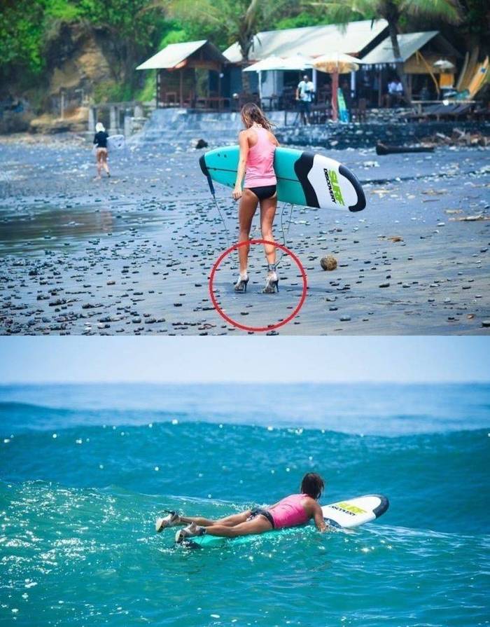 Women .. - Girls, Surfing, High heels, From the network