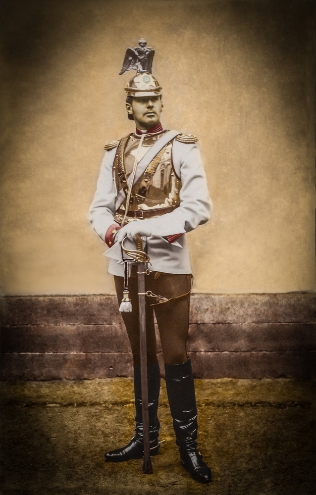 Imperial guard, Russian cavalry guard. - My, Photoshop, Restoration, Colorization, Longpost