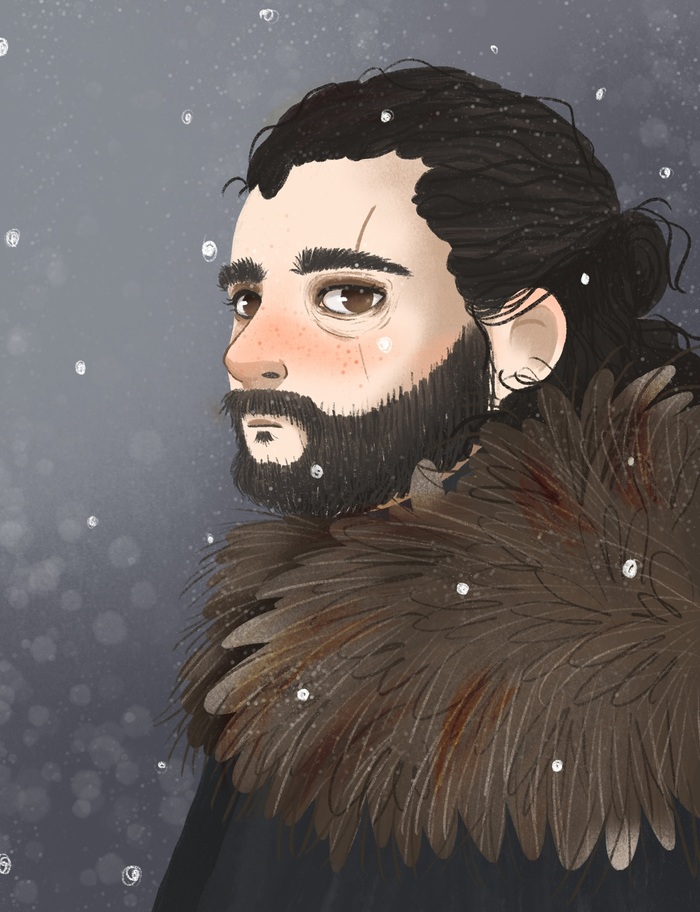 Jon Snow - My, Game of Thrones, Jon Snow, Art, Fan art