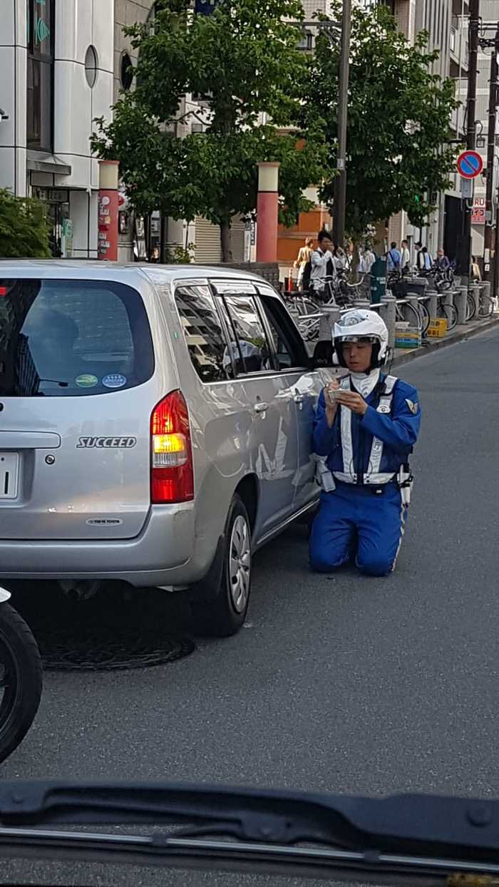 Japanese policeman! - My, Longpost, Video, Traffic cop, Tokyo, Japan