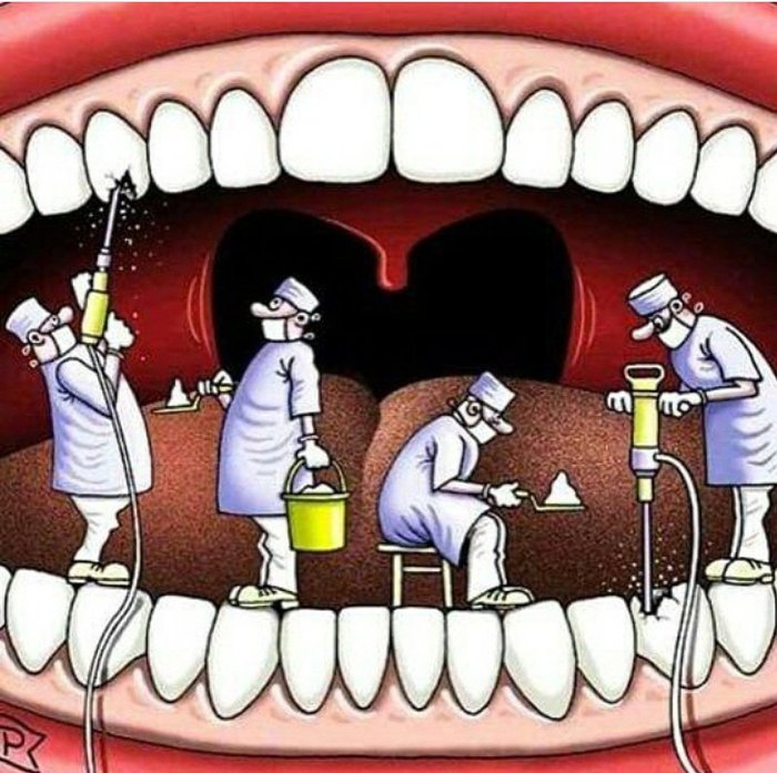 The claim of a patient with galvanic syndrome after prosthetics. - Longpost, The medicine, Dentistry, The patients, Caricature